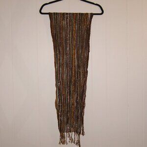 Women's Brown Shimmery Scarf